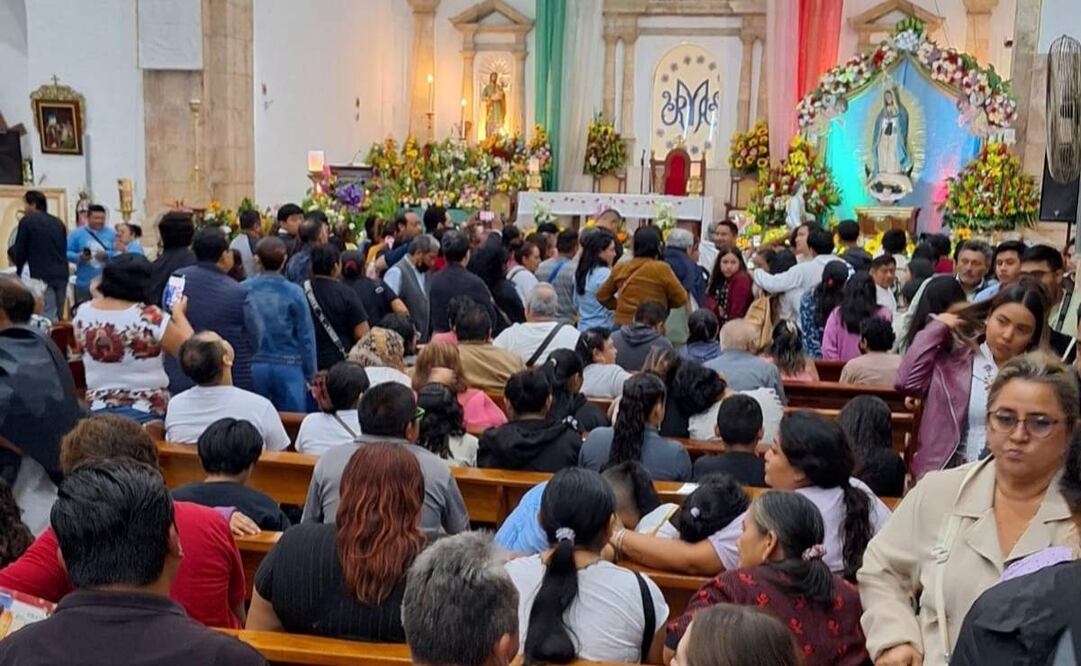 Arriban más de 15 mil peregrinos a santuario guadalupano en Mérida, Yucatán; autoridades despliegan operativo.
Foto: Especial.