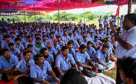 Huelga de trabajadores de Samsung en la India cumple su quinto día; piden aumentos salariales