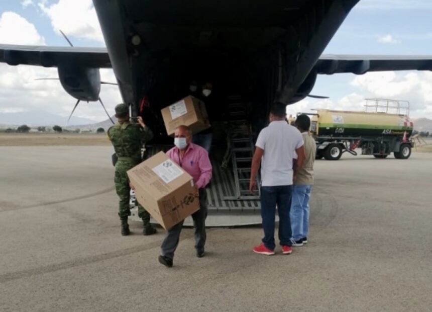 Llega a Oaxaca segundo lote de vacunas contra Covid-19; son 3 mil 900 dosis