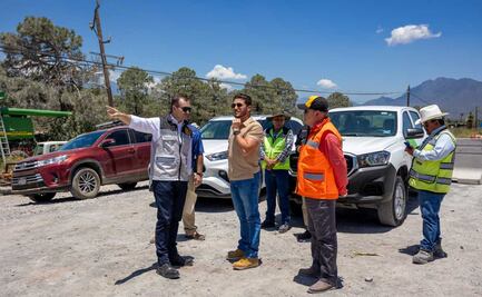 Samuel García supervisa puentes de la Carretera Interserrana; prevé concluir el Tramo 3 este año