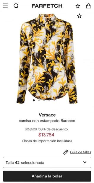 Cuánto cuesta la camisa Versace de Karla Díaz