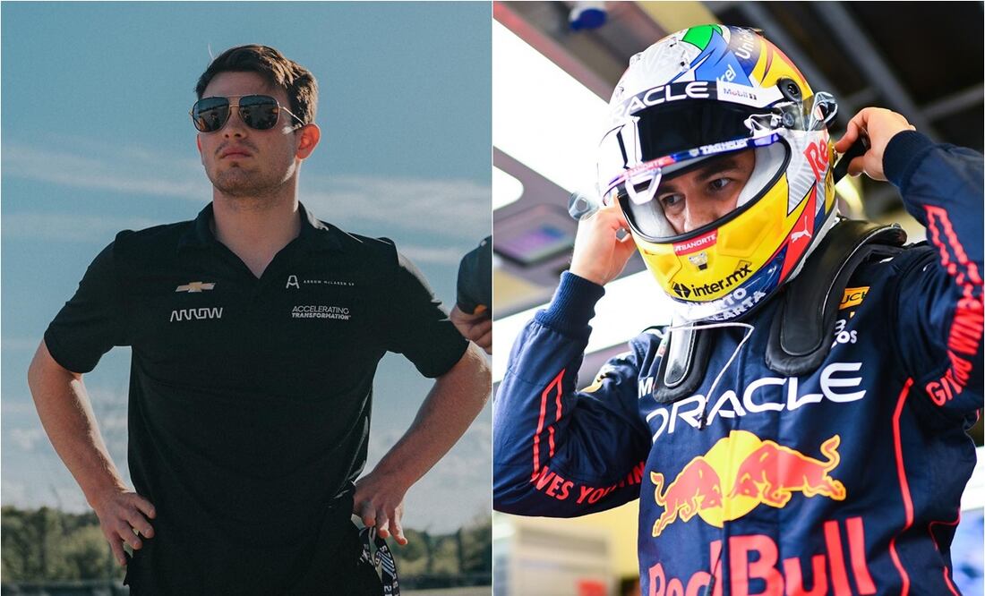 Pato O’Ward felicita a Checo Pérez por su resultado en el GP de Azerbaiyán / FOTO: ESPECIAL