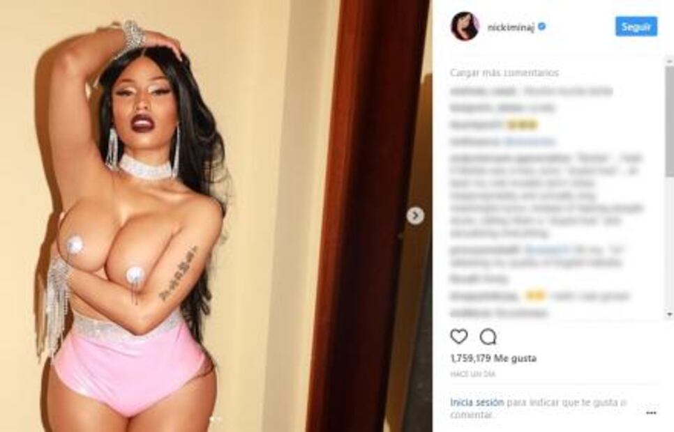 Nicki Minaj se quita el sostén e impacta en Instagram