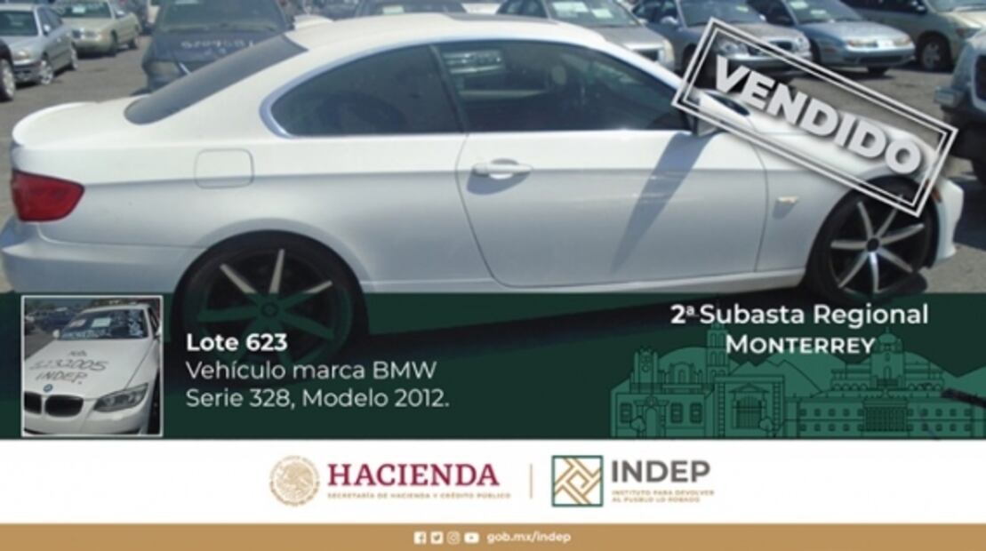 Subasta en Monterrey recauda 28 mdp por venta de 400 lotes; entre ellos 2 BMW