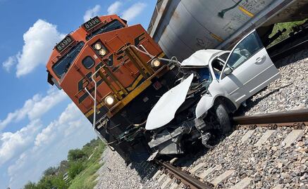 Mueren madre y bebé tras ser impactados por el tren en Anáhuac, Nuevo León