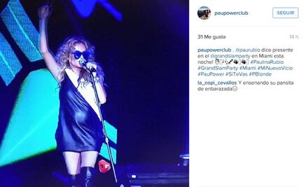 Paulina Rubio deja ver su "pancita" en concierto