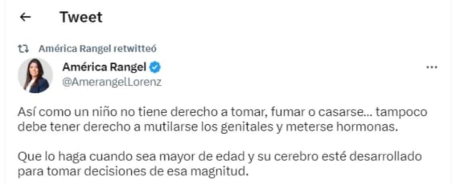 ¿Quién es América Rangel, diputada local que presentó iniciativa que prohíbe el cambio de sexo en menores?