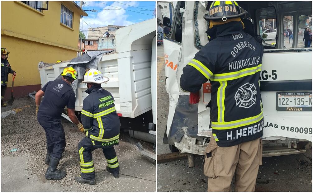 Bomberos y elementos de Protección Civil auxiliaron a las personas lesionadas. Foto: Especial