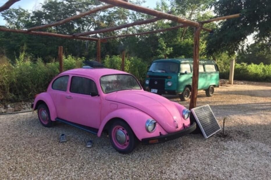 El vocho hotel para dormir en la selva mexicana