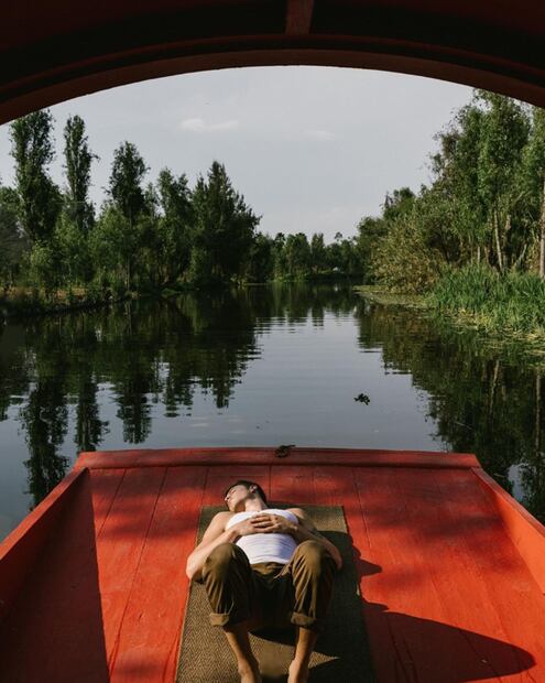 Además de visitar las trajineras de Xochimilco, Shawn Mendes también visitó Teotihuacán. 
Foto: Instagram