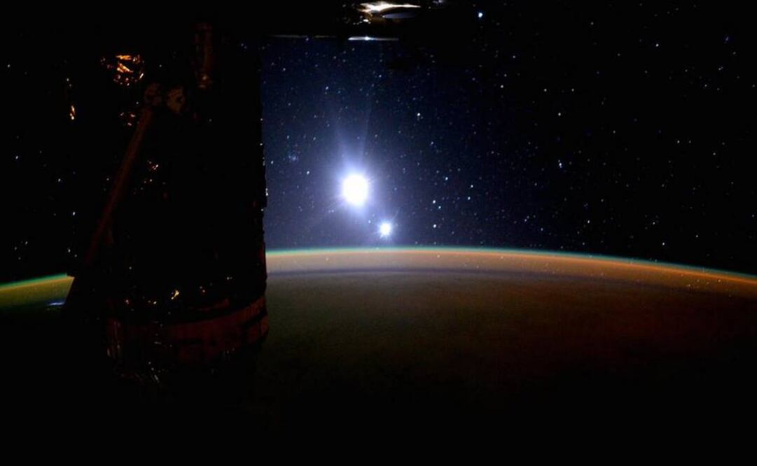 Se mira la curvatura de la Tierra, la Luna y Venus. Twitter