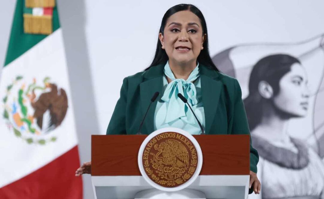 Ariadna Montiel, titular del Bienestar, durante la mañanera del 29 de septiembre del 2025. Foto: Fernanda Rojas / EL UNIVERSAL.