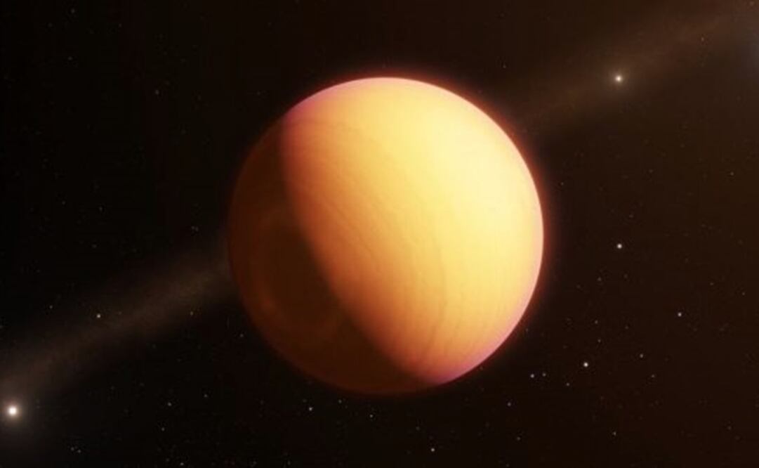 Impresión artística del exoplaneta HR8799e. Crédito: ESO