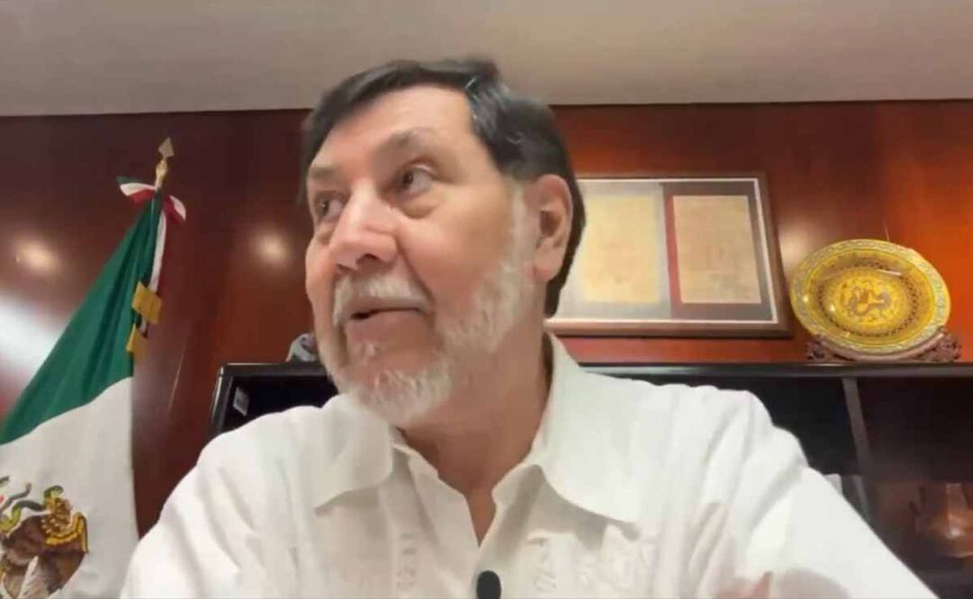 Fernández Noroña durante su video charla en Youtube. Foto: Captura de pantalla