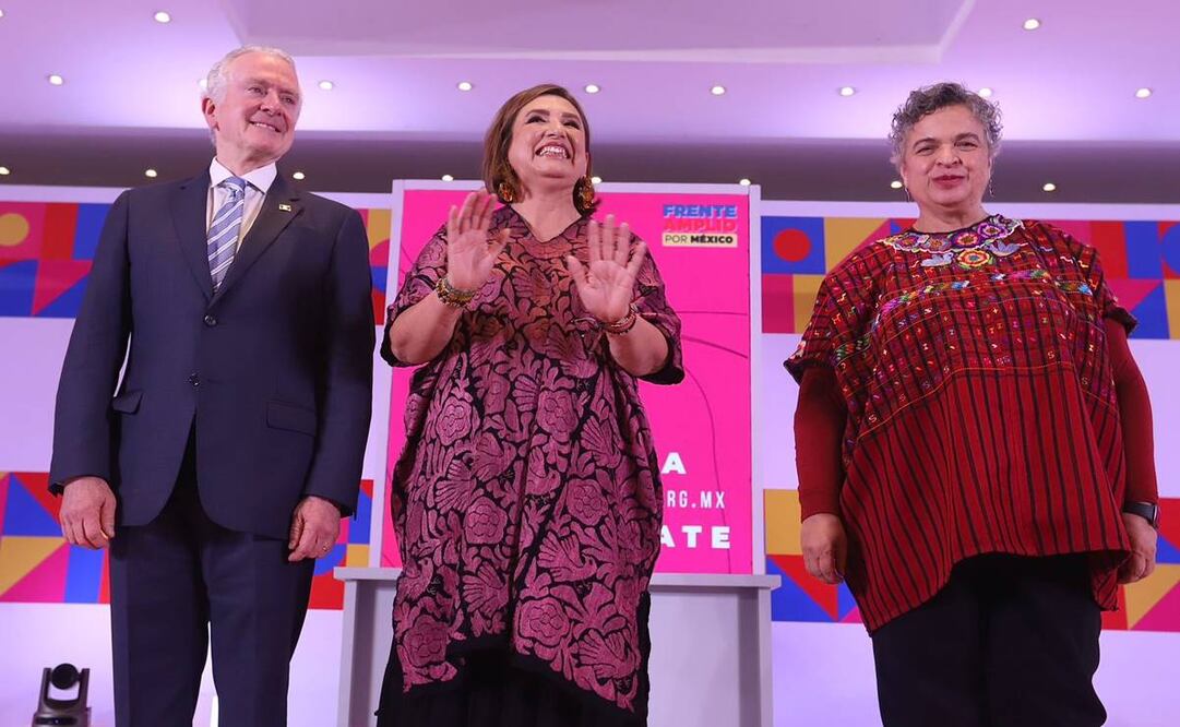 Santiago Creel, Xóchitl Gálvez y Beatriz Paredes. Foto: Archivo
