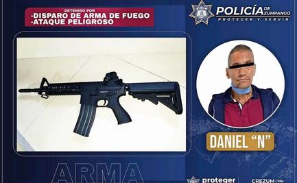  Arrestan a hombre con fusil de asalto en Zumpango