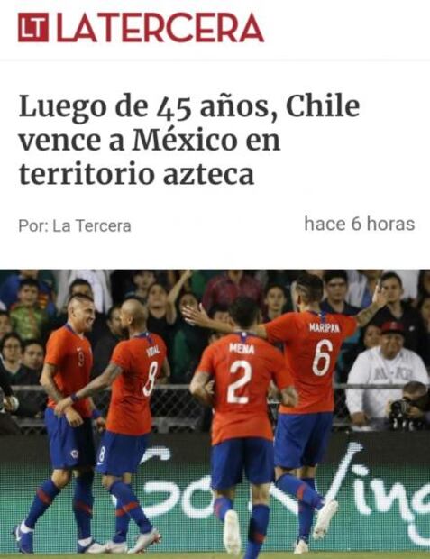 Prensa chilena destaca la victoria de su selección