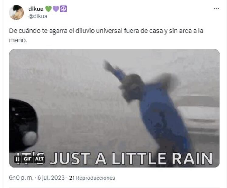 Meme por lluvias en CDMX