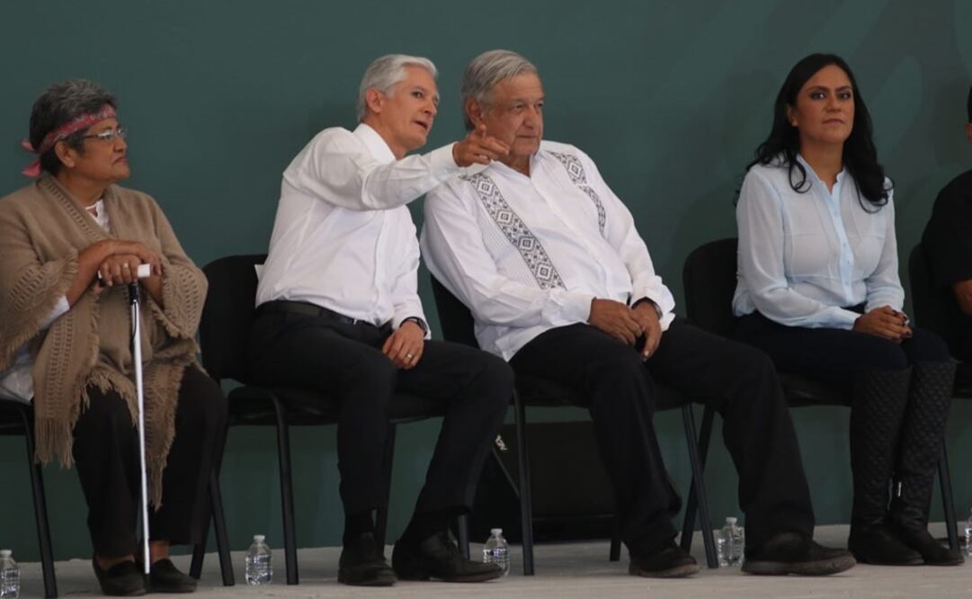 El gobernador del Edomex, Alfredo del Mazo Maza y el presidente Andrés Manuel López Obrador. Foto: Carlos Mejía Rosas/EL UNIVERSAL 