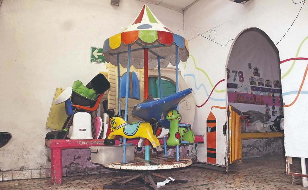La estancia infantil Un Mundo Pequeño, en la colonia Ampliación Vicente Villada, estimó sus pérdidas en más de 80 mil pesos. Foto: de Fernanda Zamora. El Universal