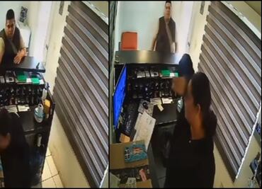 Video: Hombre agrede a recepcionista de hotel en Tampico; le arrojó gas pimienta