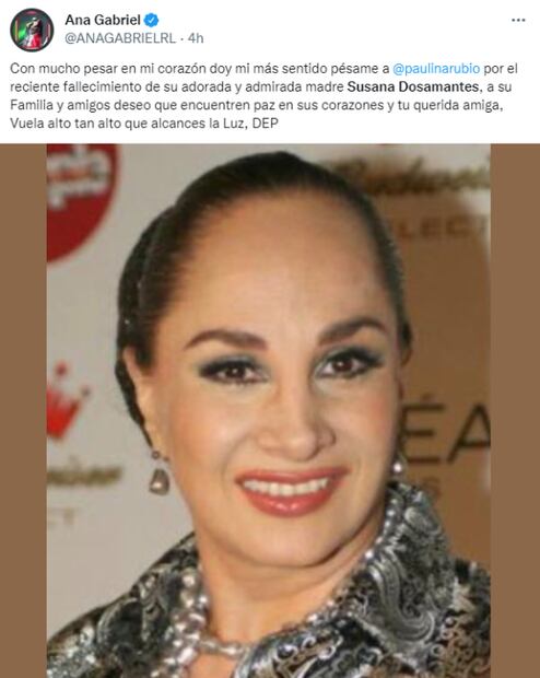 Famosos despiden a Susana Dosamantes