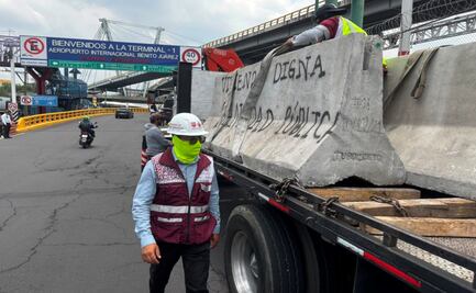 Blindan Terminal 1 del AICM por protestas de la CNTE; despliegan mil policías y colocan vallas de concreto