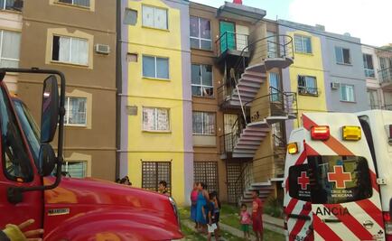 Mujer se lanza desde un tercer piso para escapar de incendio en Tabasco