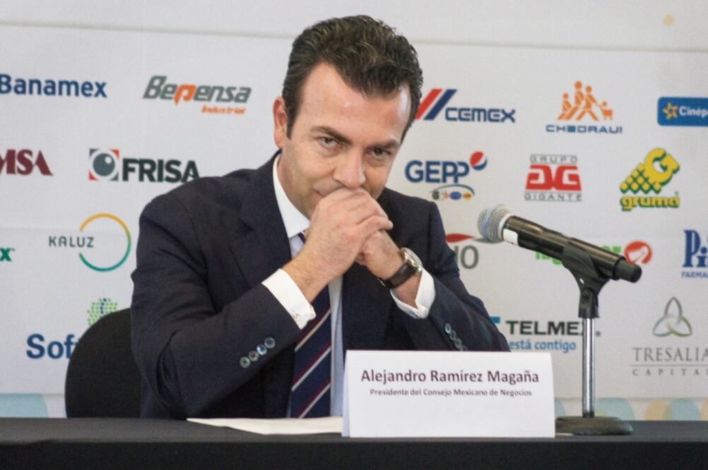 Alejandro Ramírez, presidente del Consejo Mexicano de Negocios, comentó que el virtual candidato del partido Republicano, Donald Trump, es un líder demagógico y populista (JENIFER NAVA. EL UNIVERSAL)