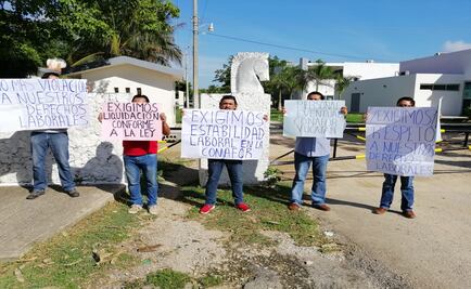 Despiden a trabajadores de Conafor Yucatán y protestan