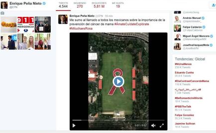 Peña Nieto destaca importancia de prevenir el cáncer de mama