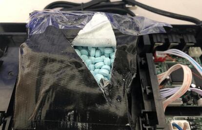 Decomisan en Sinaloa más de 3 mil pastillas de fentanilo ocultas en pieza automotriz