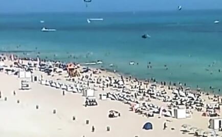 Helicóptero se estrella en el océano cerca de bañistas de Miami Beach