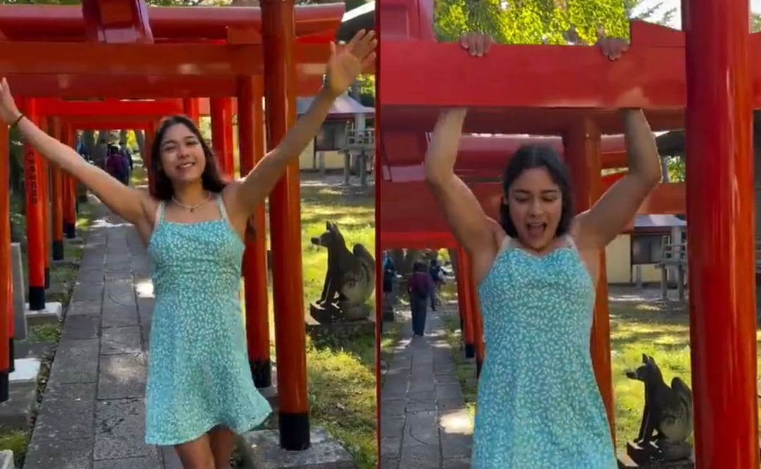 La influencer fue severamente criticada en redes sociales por su falta de respeto a un símbolo sagrado en Japón. Fotos: Redes Sociales