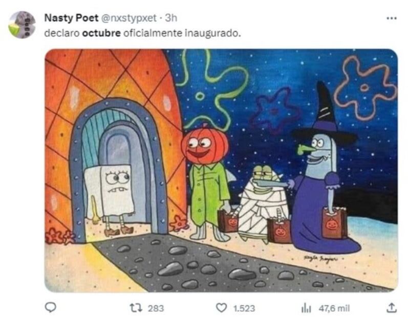 Los mejores memes para dar la bienvenida a octubre 2025. Fuente: X