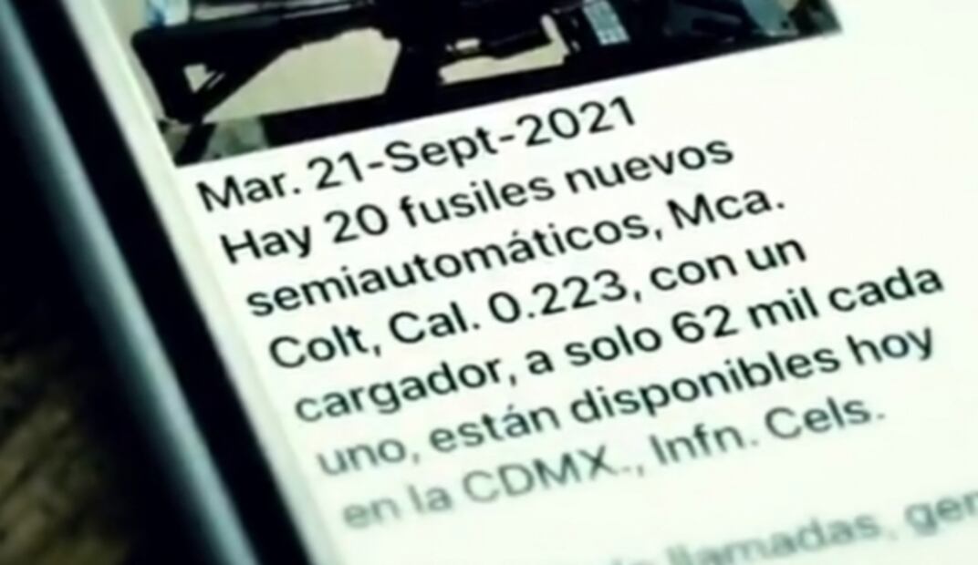 El inquietante catálogo del “Escualo”: granadas de 40 mil, hasta armas largas por 110 mil pesos y entregas en CDMX