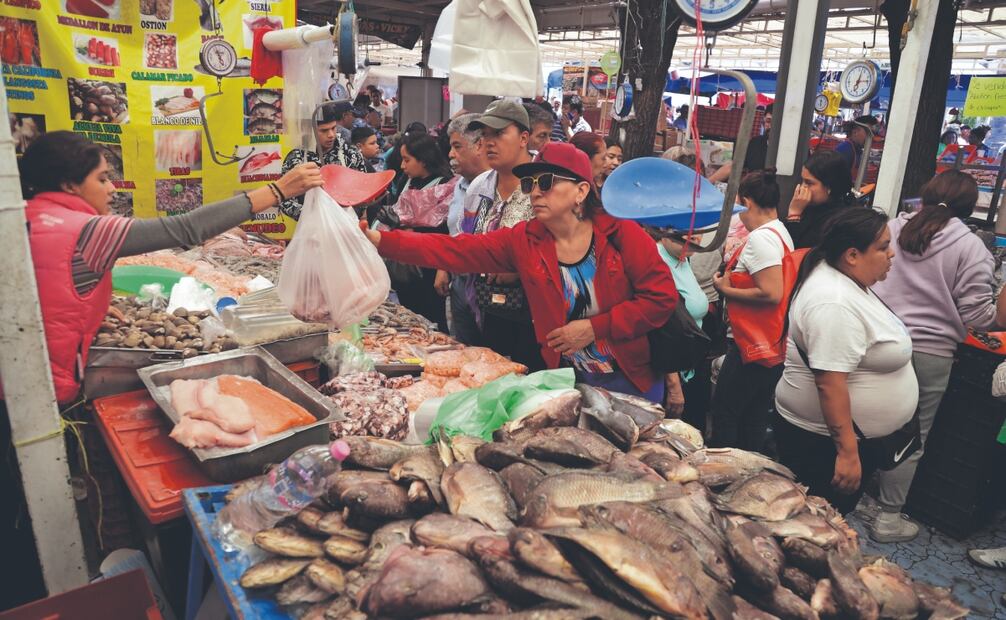 Todos los productos del mar, desde los populares camarones hasta enormes cangrejos se comercializan en La Nueva Viga, que solo es superado por el mercado de Toyosu, en Tokio. Fotos: Darío Luna, Carlos Mejía y Diego Simón Sánchez El Universal