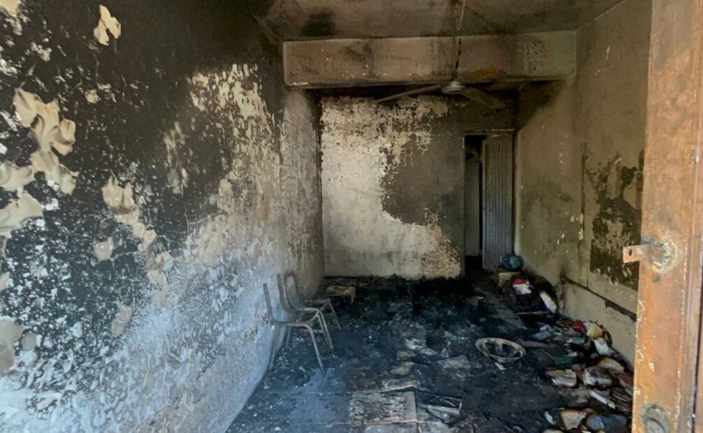 La escuela primaria “Emiliano Zapata” que se ubica en la comunidad de Bellavista, en la sindicatura de Culiacancito, en Culiacán fue objeto de un saqueo y vandalizada por personas desconocidas.
Foto: Especial.