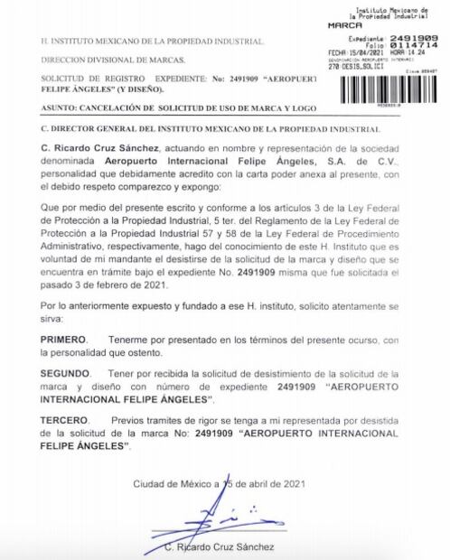 Tras tunda en redes, cancelan solicitud del logo del Aeropuerto Felipe Ángeles con todo y mamut