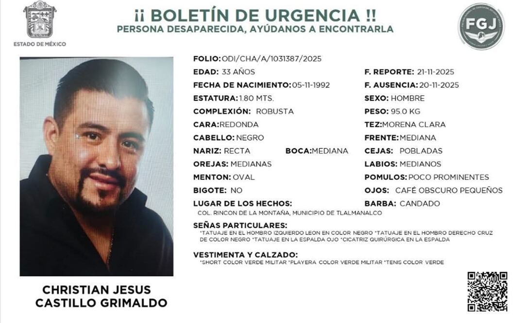 El sexto regidor de Chalco, Christian Jesús Castillo Grimaldo, fue reportado como desaparecido. Foto: especial