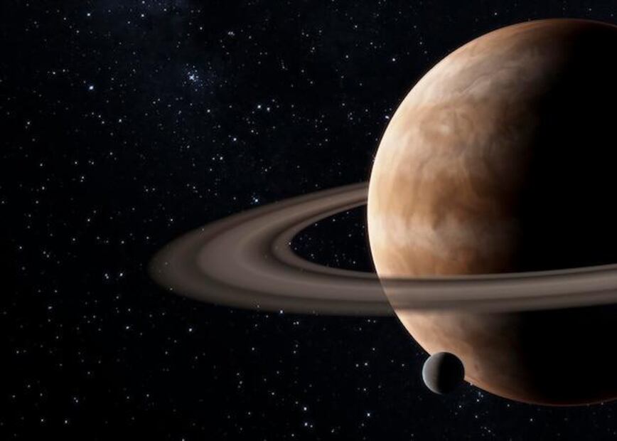 Los anillos de Saturno están compuestos principalmente de hielo. Fuente: Freepik.