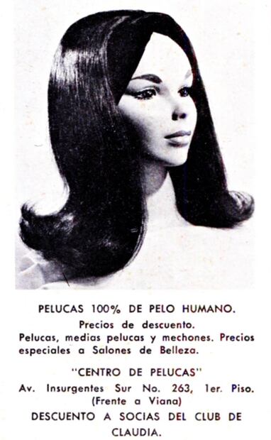 Además de pelucas completas, en la ciudad de México también era posible comprar "medias pelucas" o incluso mechones sueltos. Colección Villasana.
