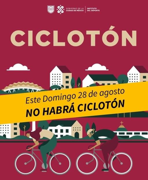 ¿Habrá paseo ciclista el domingo 28 de agosto 2022?