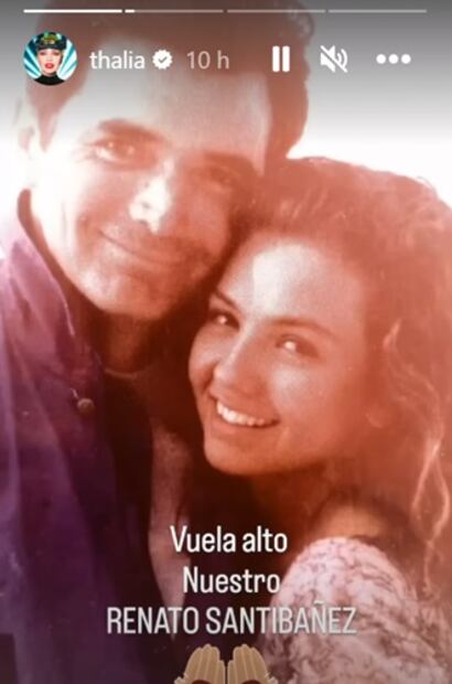 En sus redes sociales, Thalía dedicó un mensaje al querido intérprete de Sergio Santibañez. Foto: Instagram
