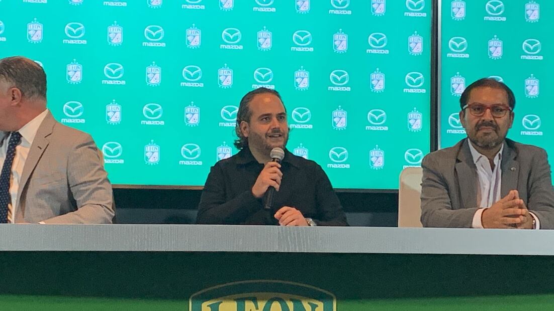 Jesús Martínez durante la presentación del nuevo patrocinador del Club León - Foto: Edgar Enríquez
