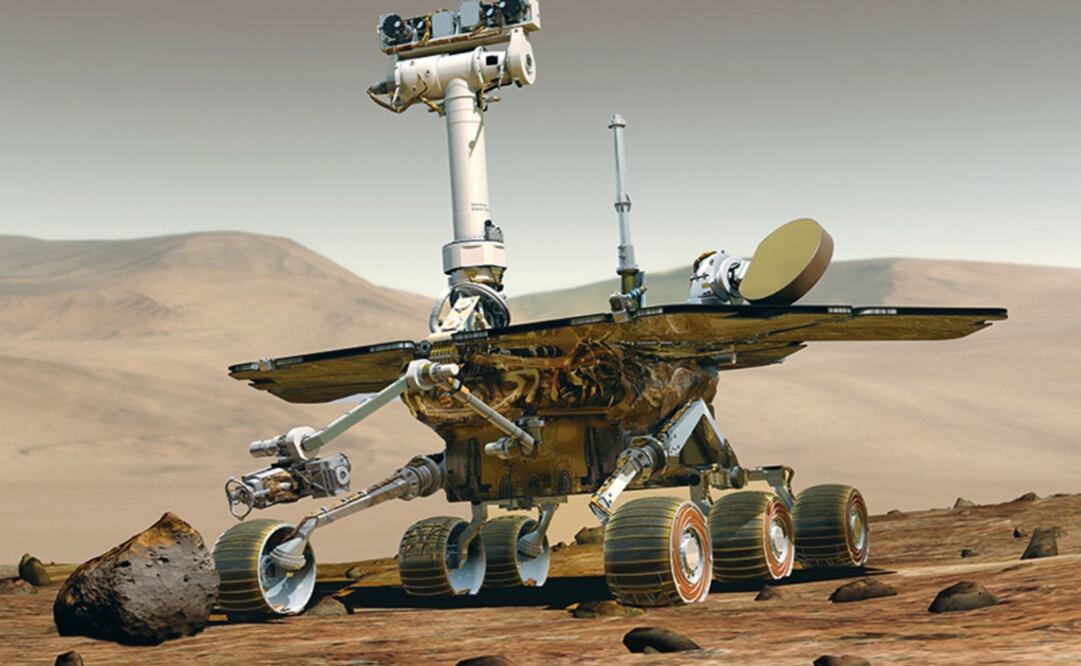 Artist rendering released by NASA showing a rover exploring the surface of Mars - Photo: AP Photo/NASA