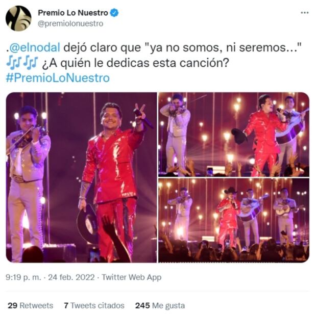 Así fue la noche de Christian Nodal: canciones de desamor, aplausos y mimos de su madre