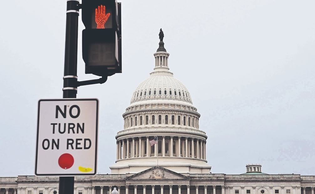 El Capitolio del Congreso de Estados Unidos en Washington. El gobierno federal del país vecino se encaminaba hacia su primer cierre desde el primer mandato de Donald Trump. Foto: de JIM WATSON. AFP
