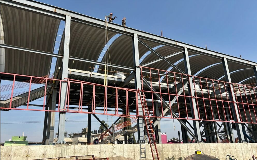 Hay retraso en las obras de ampliación del Tren Suburbano al Aeropuerto Internacional Felipe Ángeles, el viernes 14 de febrero de 2025, en el Edomex. Foto: Arturo Contreras/EL UNIVERSAL