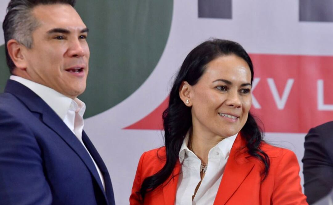 "Alito" Moreno y Alejandra del Moral. Foto: PRI